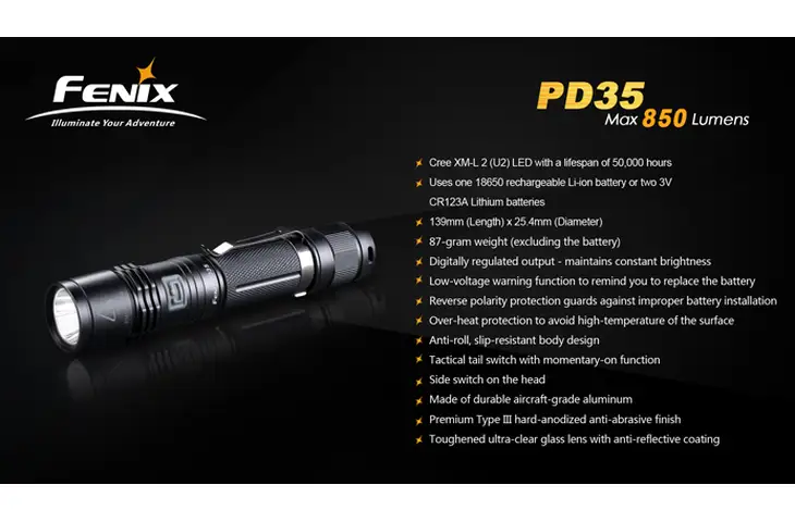Fenix PD35 LED Flashlight - view 4